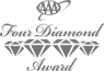 The image displays the "Four Diamond Award" logo featuring stylized text and four diamond shapes in a horizontal row.